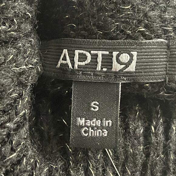 Apt 9 Womens Sweater Mini Dress Small Black Turtleneck Long Sleeve Stretch New - Picture 8 of 14